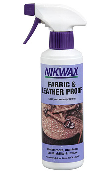 Водоотталкивающая пропитка для обуви Nikwax Fabrick & Leather Spray 